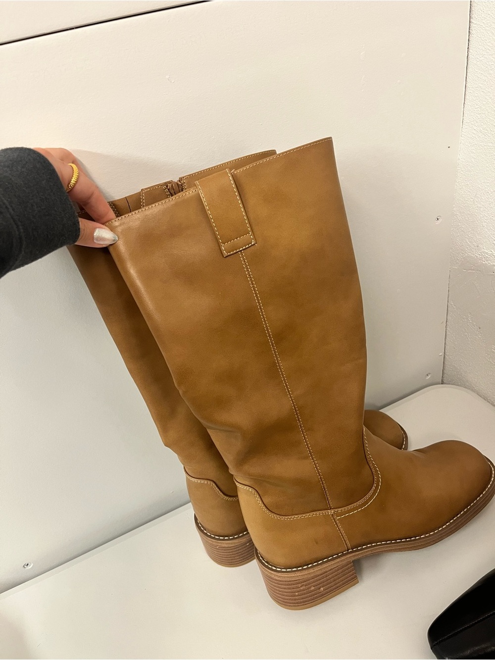 a new day Tan Knee-High Heeled Boots